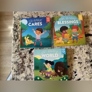 Christian Lift-A-Flap Board Book Bundle God Always Cares Jesus Easter Faith Kid